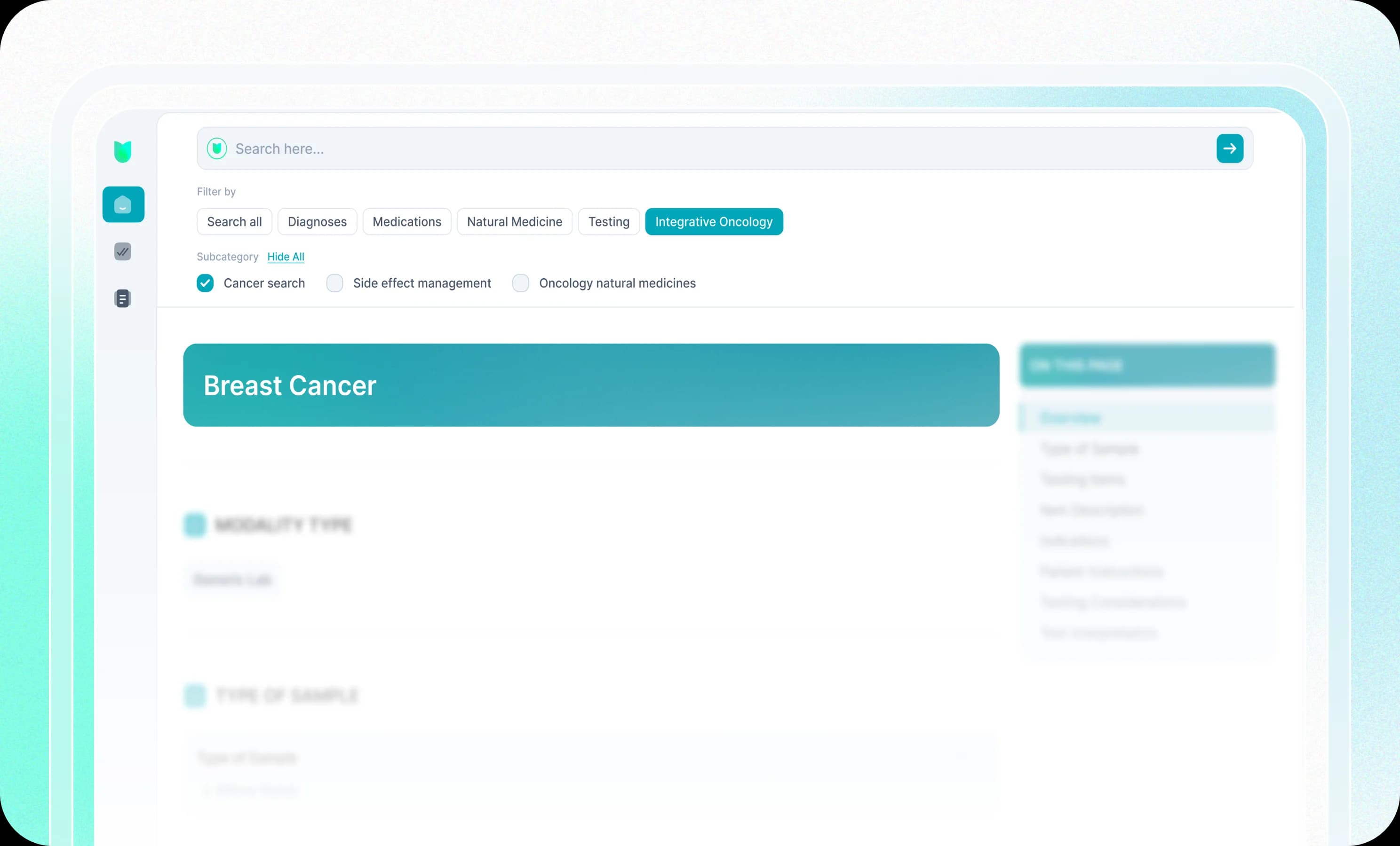 Integrative Oncology Database